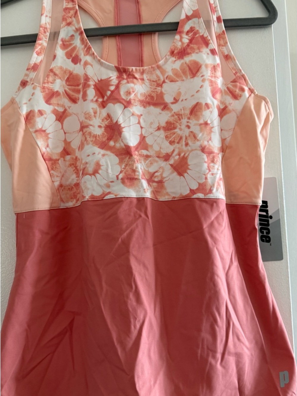 Prince Coral Peach Tie-Dye Athletic Tank